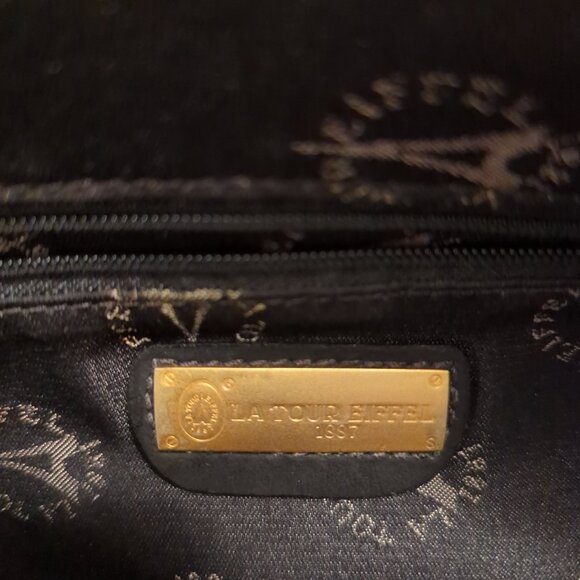 LA Tour Eiffel Paris Large Tote Brown, With Storage Bag - Picture 4 of 9